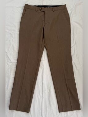 CON.STRUCT‎ Men’s Dress Pants 32x30 Brown Stretch Flat Front Career